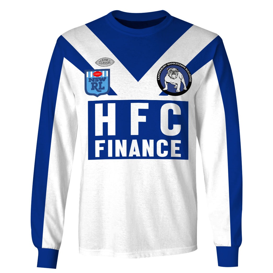 NRL Canterbury-Bankstown Bulldogs Custom Name Number 1985 Vintage Retro Jersey Sweatshirt NRL Canterbury-Bankstown Bulldogs Custom Name Number 1985 Vintage Retro Jersey Sweatshirt