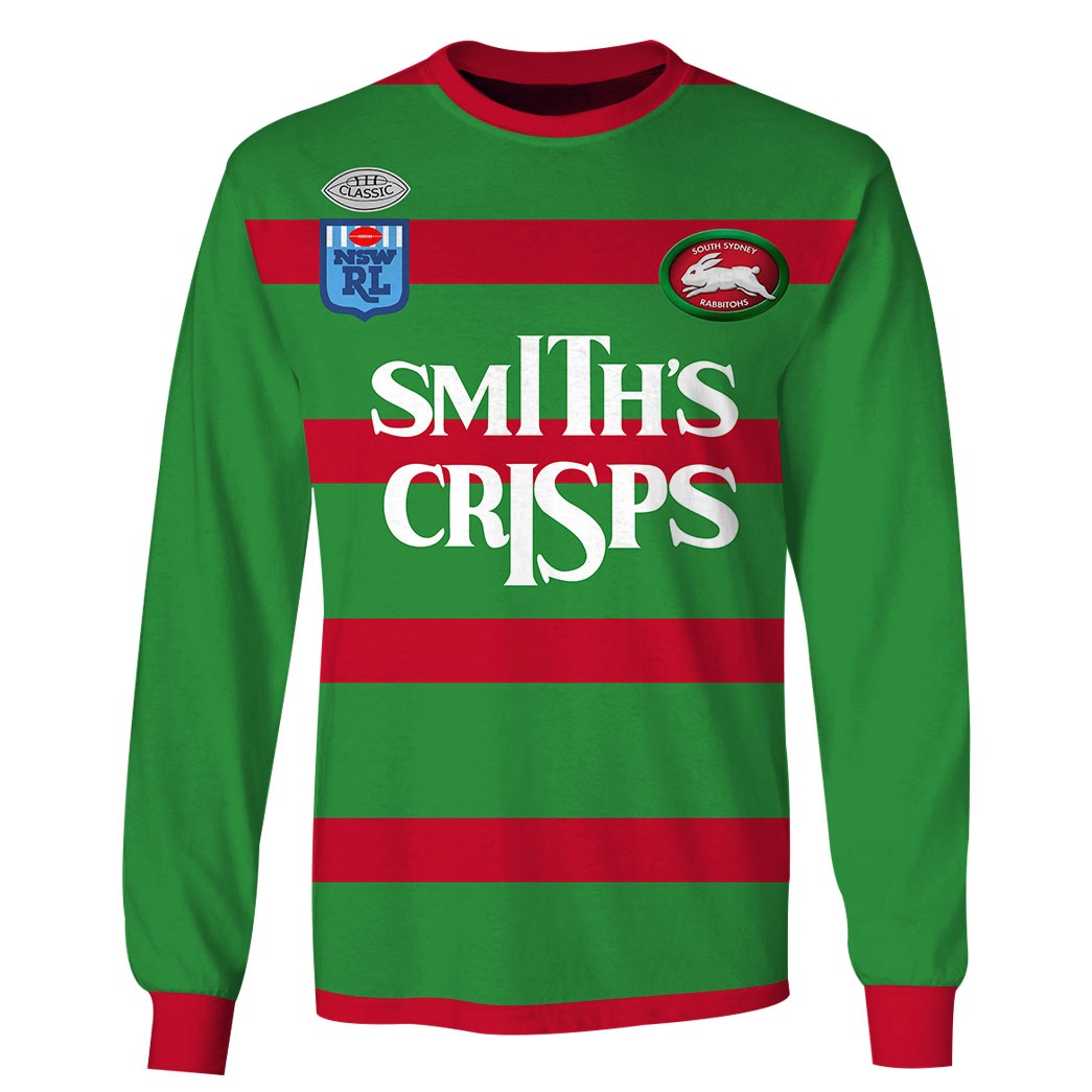 NRL South Sydney Rabbitohs Custom Name Number 1989 Vintage Retro Jersey Sweatshirt NRL South Sydney Rabbitohs Custom Name Number 1989 Vintage Retro Jersey Sweatshirt