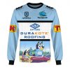 NRL Cronulla-Sutherland Sharks Custom Name Number x Bluey Jersey Sweatshirt
