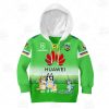 NRL Canberra Raiders Custom Name Number x Bluey Kids Pullover Hoodie