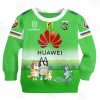 NRL Canberra Raiders Custom Name Number x Bluey Kids Sweatshirt