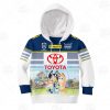 NRL North Queensland Cowboys Custom Name Number x Bluey Jersey Kids Pullover Hoodie