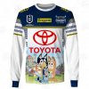NRL North Queensland Cowboys Custom Name Number x Bluey Sweatshirt