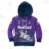 NRL Melbourne Storm Custom Name Number 2020 x Bluey Jersey Kids Pullover Hoodie