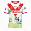 NRL St. George Illawarra Dragons Custom Name Number x Bluey Jersey 2020 T-Shirt