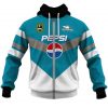 NRL Cronulla-Sutherland Sharks Custom Name Number 1999 Retro Pepsi Jersey Zip Up Hoodie