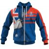 NRL Newcastle Knights Custom Name Number Australian Flag Jersey Zip Up Hoodie