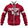 NRL St. George Illawarra Dragons Custom Name Number Retro 1921 Jersey Zip Up Hoodie