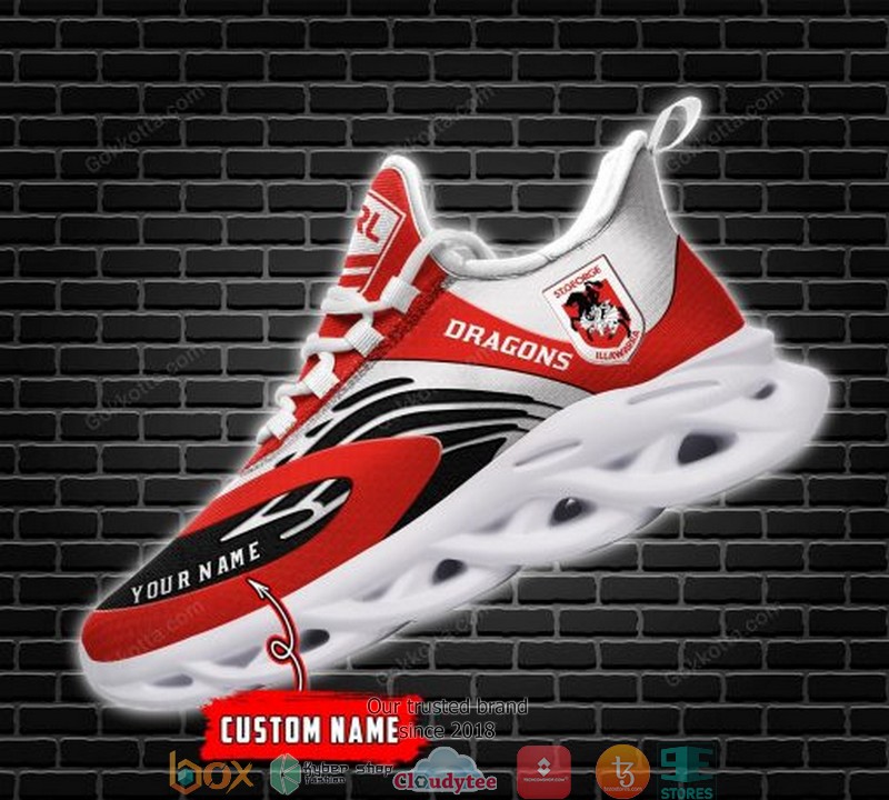 NRL St. George Illawarra Dragons Custom Name Max Soul Shoes V5