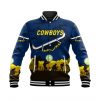 NRL North Queensland Cowboys ANZAC Simple Style – Blue Baseball Jacket