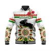 NRL South Sydney Rabbitohs ANZAC Poppy Flowers Indigenous – White Baseball Jacket