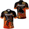 NRL St. George Illawarra Dragons Simple Indigenous – Red Polo Shirt