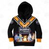 NRL Wests Tigers Custom Name Number x Bluey Jersey Kids Pullover Hoodie