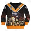 NRL Wests Tigers Custom Name Number x The Simpsons 2020 Halloween Jersey Kids Sweatshirt