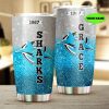 NRL Cronulla-Sutherland Sharks Custom Name Tumbler V1