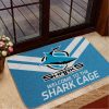 NRL Cronulla-Sutherland Sharks Welcome To The Shark Cage Rubber Doormat