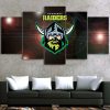NRL Canberra Raiders 5 Panel Canvas  V2