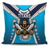 NRL Gold Coast Titans Simple Indigenous Square Pillow Case