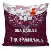 NRL Manly Warringah Sea Eagles ANZAC Day Camouflage Square Pillow Case