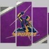 NRL Melbourne Storm 5 Panel Canvas  V1