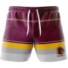 NRL Brisbane Broncos Maroon Gold Men Beach Shorts