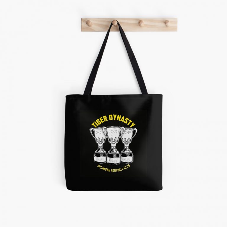 AFL Richmond Tigers Black Dynasty Tote Bag