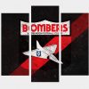 AFL Essendon Bombers Black Red 5 Panel Canvas