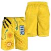 NRL Parramatta Eels Ethnic Yellow Style Men Beach Shorts