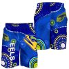 NRL Parramatta Eels Indigenous Blue Men Beach Shorts