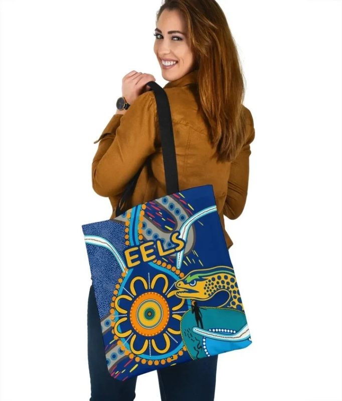 Paramada Blue NRL Parramatta Eels Light Blue Indigenous Tote Bag