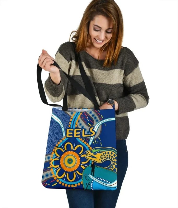Paramada Blue NRL Parramatta Eels Light Blue Indigenous Tote Bag