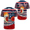 NRL Sydney Roosters Custom Text Poppy Flower Baseball Jersey