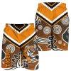 NRL Wests Tigers Indigenous Orange Men Beach Shorts
