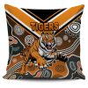 NRL Wests Tigers Orange Indigenous Square Pillow Case