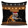 NRL Wests Tigers Snow Flower Black Square Pillow Case