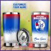 AFL Western Bulldogs Custom Name White Blue Tumbler