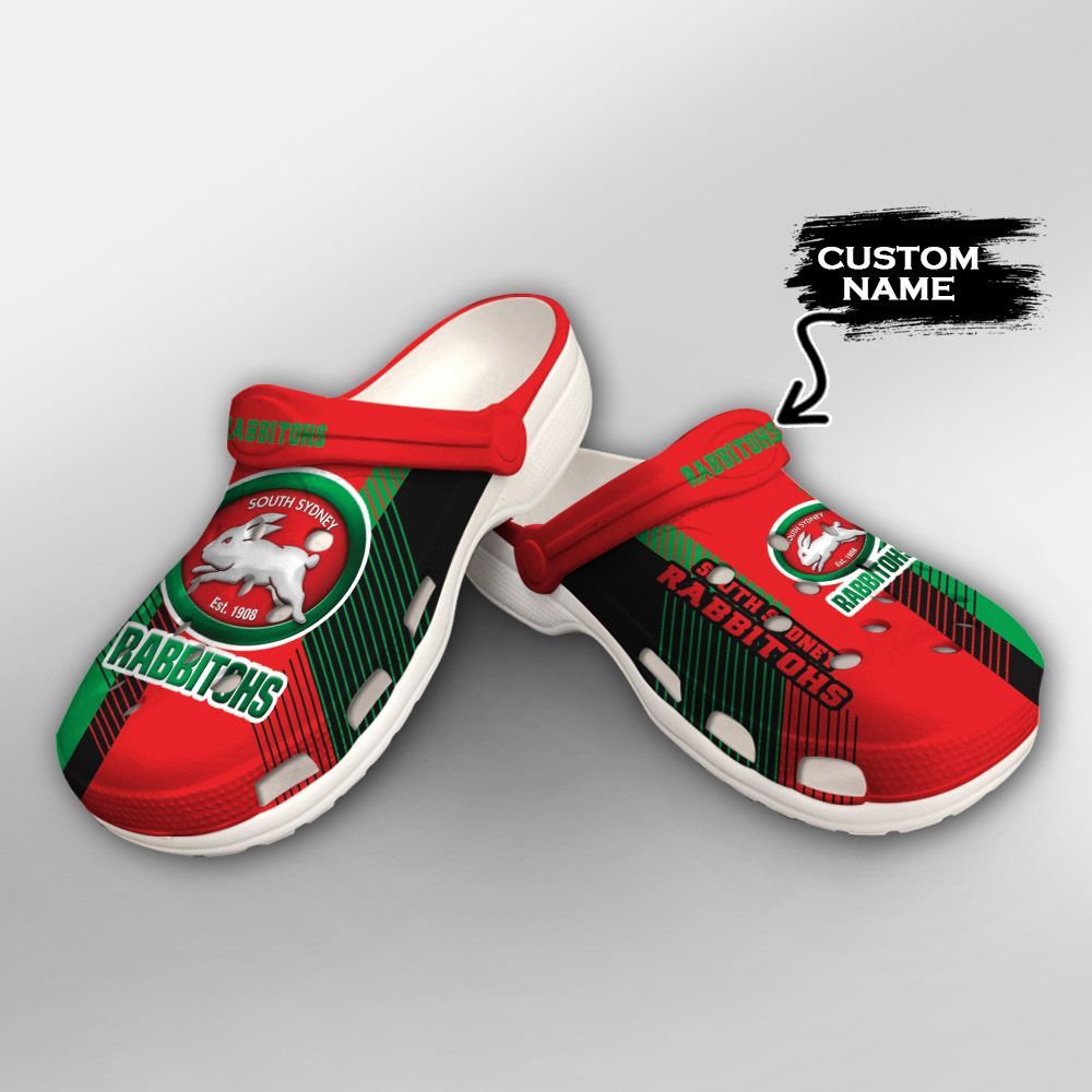NRL South Sydney Rabbitohs Custom Name Red Green Crocs NRL South Sydney Rabbitohs Custom Name Red Green Crocs