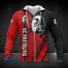 SC Freiburg Red Black Zip Up Hoodie