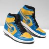 NBA Golden State Warriors Gold Blue Air Jordan 1 High Sneakers V1