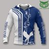 Tottenham Hotspur FC Blue White Pattern Pullover Hoodie
