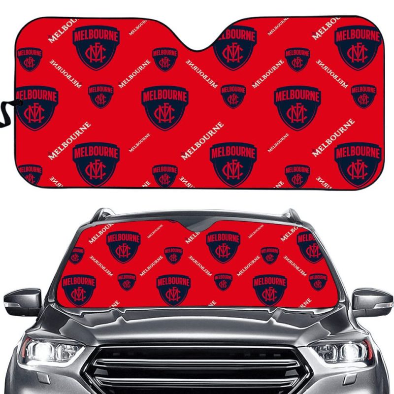 AFL Melbourne Demons Multi Logo Red Car Sunshade