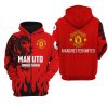 Manchester United Red Black Dragon Zip Up Hoodie