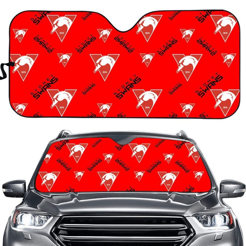 AFL Sydney Swans Red Multi Logo Car Sunshade
