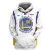 NBA Golden State Warriors Custom Name Number White Pullover Hoodie