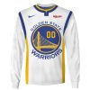 NBA Golden State Warriors Custom Name Number White Sweatshirt