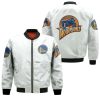 NBA Golden State Warriors White Bomber Jacket