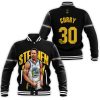 NBA Golden State Warriors Stephen Curry Fan Art Baseball Jacket