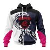AFL Melbourne Demons Custom Name Number Fight Cancer Pullover Hoodie