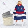 AFL Western Bulldogs Custom Name Number Vintage Retro Guernsey Fleece Oodie