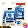 AJ Auxerre Custom Name Number Logo Ugly Christmas Sweater